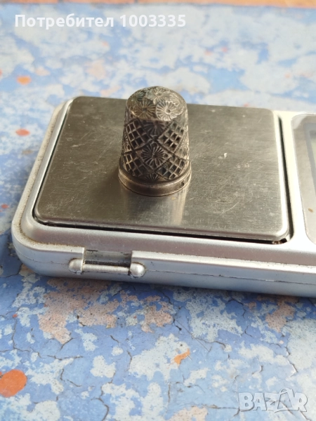Стар сребърен напръстник , снимка 1