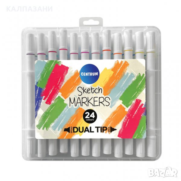 МАРКЕРИ - DUAL-TIP SKETC H MARKERS 24 бр - 4030969897010, снимка 1