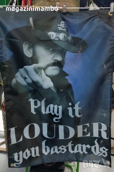 Lemmy- Play it LOUDER you Bastards flag, снимка 1