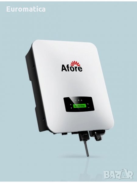 Мрежов монофазен соларен инвертор Afore 8 kW HNS8000TL- WI-FI, 2 MPPT, DC Switch, LCD, снимка 1