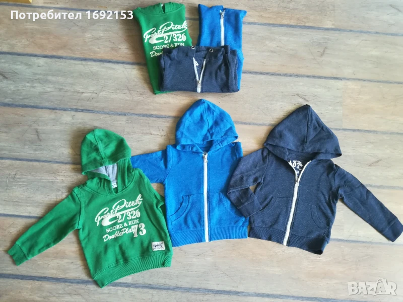 Суичър горнище 86-92см 6 броя за 24лв, снимка 1