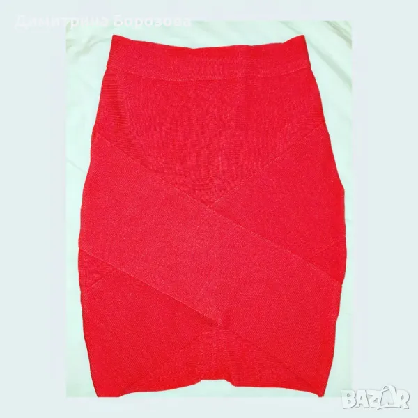 Червена бандажна пола , снимка 1