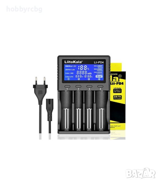 Liitokala LII-PD4 Интелигентно зарядно за 4 батерии, снимка 1
