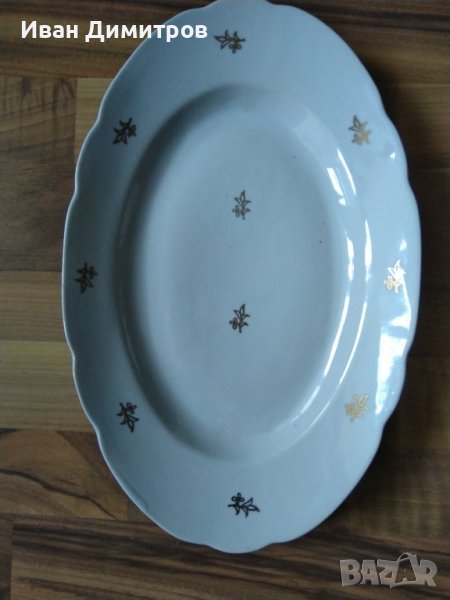 Плато винтидж от български порцелан/Plate vintage of Bulgarian porcelain, снимка 1