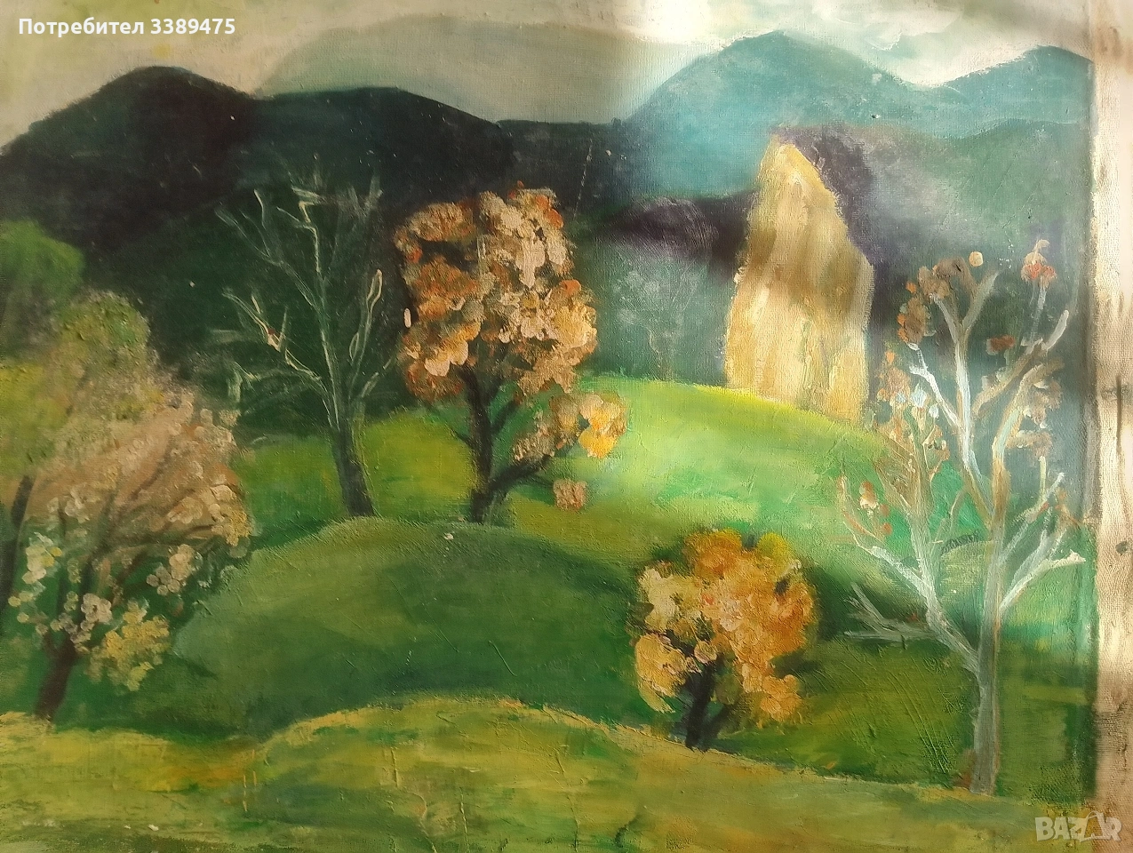 картина платно масло , снимка 1