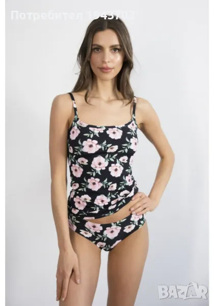 Дамски топ в цветен десен Hibiscu, снимка 1