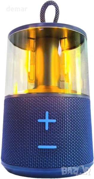 Преносим акумулаторен LED къмпинг фенер с Bluetooth високоговорител, винтидж, снимка 1