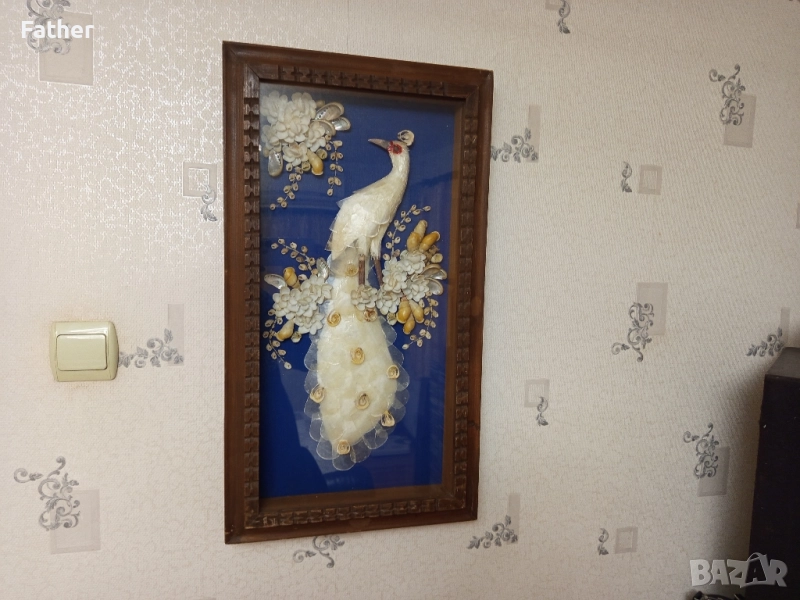 Филипинска картина от миди капиз, снимка 1