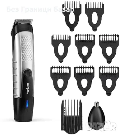 Нов BaByliss Комплект за Мъже, Тример за Брада и Нос, Водоустойчив, снимка 1