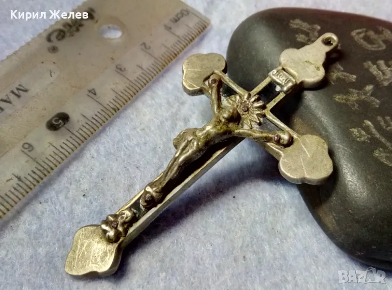 МНОГО СТАРО НАГРЪДНО САЧАНЕНО ЙЕРУСАЛИМСКО РАЗПЯТИЕ КРЪСТ РЪЧНА МАЙСТОРСКА ИЗРАБОТКА РЯДКО 45602, снимка 1