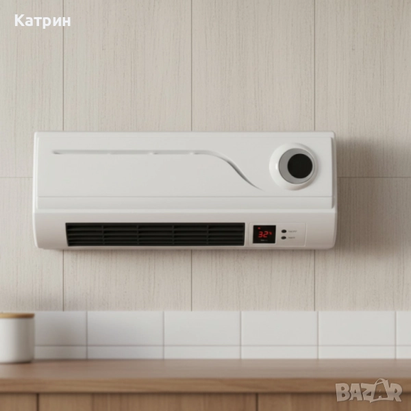 Нова отоплителна печка за стена Rosberg R51973A с мощност 2000W. Функции: Отопление с въздушен поток, снимка 1