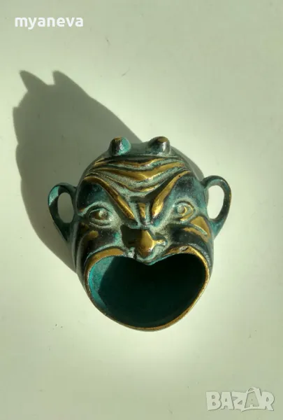 Бронзова , митологична , детайлна статуетка , сатир. , снимка 1