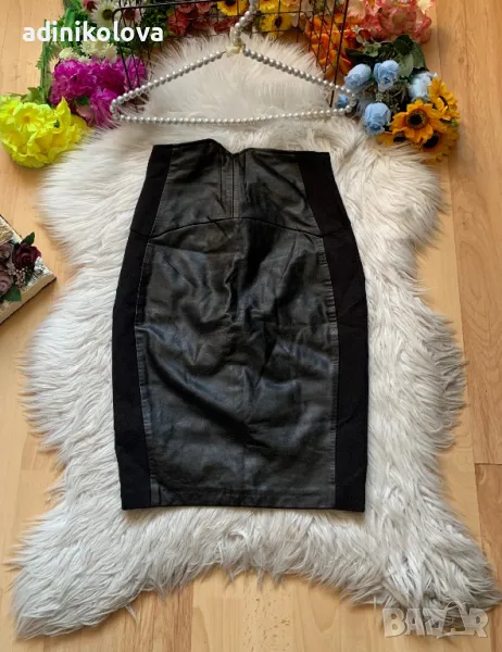 Кожена пола Страдивариус, снимка 1