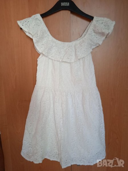 Бяла рокля с дантела, снимка 1