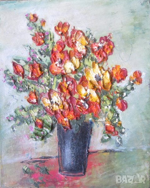 Цветя букет - Мима / Art by MiMa kartina painting oil картина __119, снимка 1