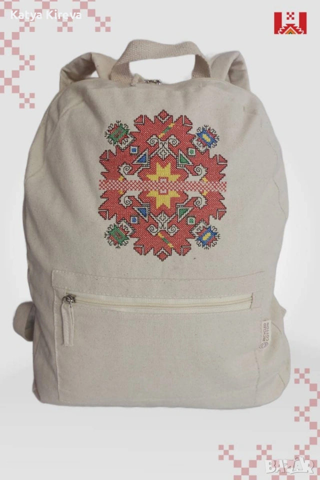 Раница с бродирана фолклорна шевица , снимка 1