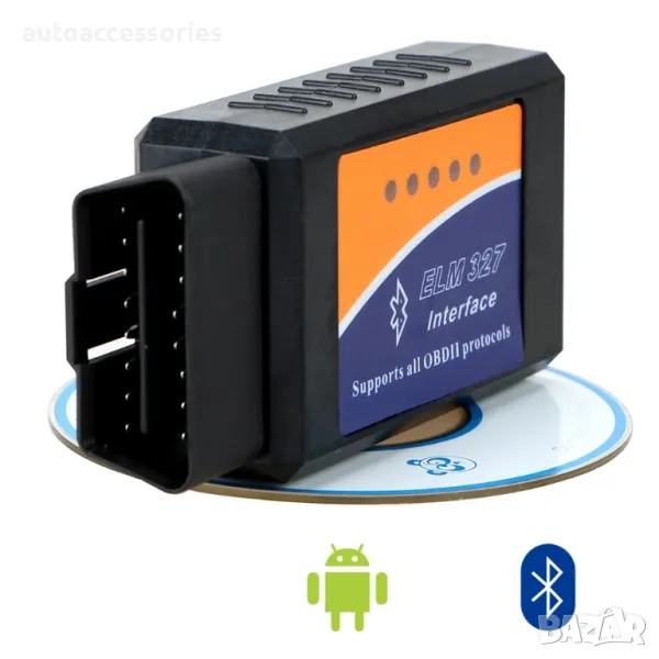 Тестер за автомобилна диагностика ELM 327 OBD ii Bluetoot, снимка 1