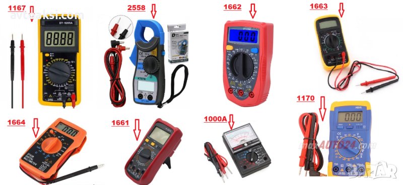 Мултиметър/Амперклещи 8 модела, снимка 1