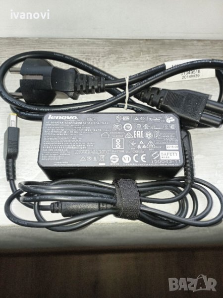 Захранване за лаптоп Lenovo, 20V 2.25/3.25A, плоска букса, снимка 1