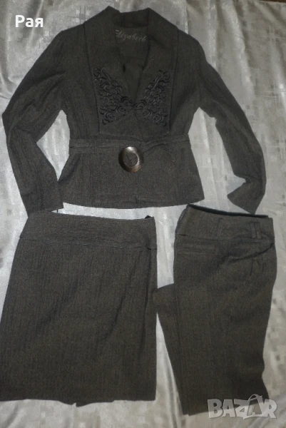 Зимен костюм от три части .Сако ,пола и панталон " Elizabeth ", снимка 1