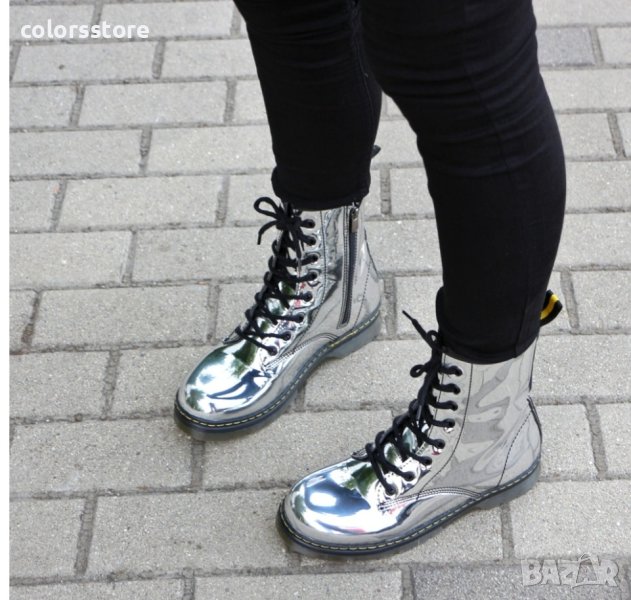 Равни боти - сребрист лак - CB25, снимка 1