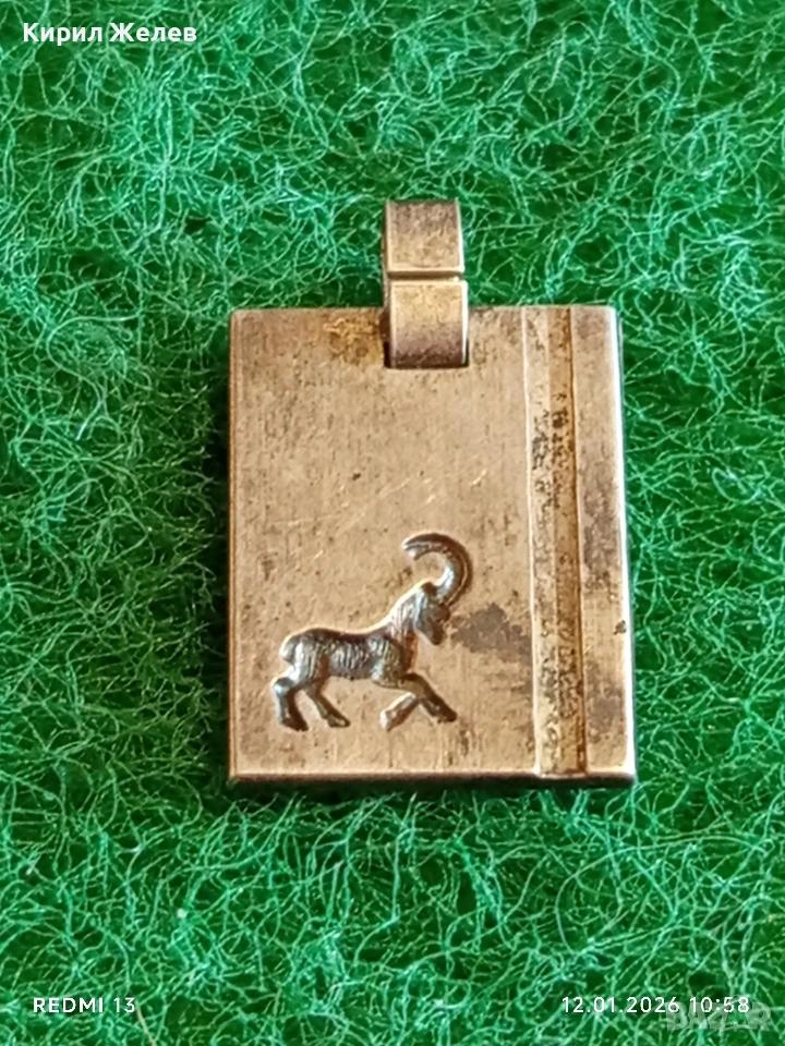 Сребърна висулка с зодиакален знак КОЗИРОГ ♑ ювелирна изработка 52592, снимка 1