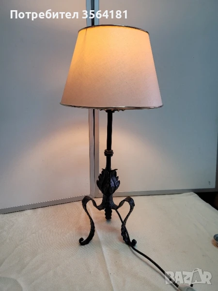Настолна лампа от ковано желязо , снимка 1