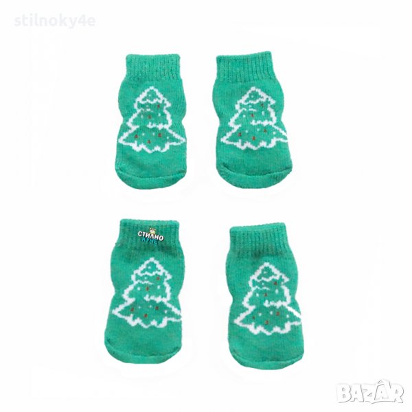 Коледни кучешки чорапи Чорапи за куче Кучешки аксесоари Аксесоари за кучета Коледни чорапи за куче, снимка 1