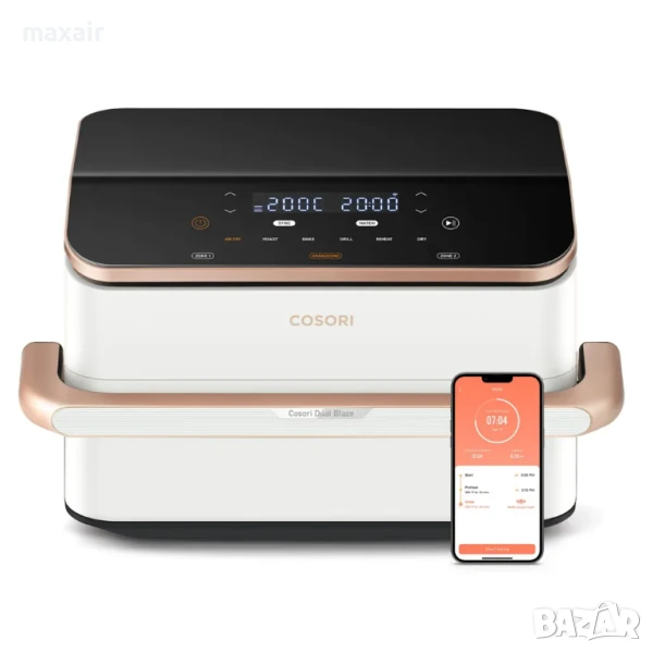Фритюрник с горещ въздух Cosori Dual Blaze TwinFry , 10L, Бял * Безплатна доставка * Гаранция 2 год., снимка 1