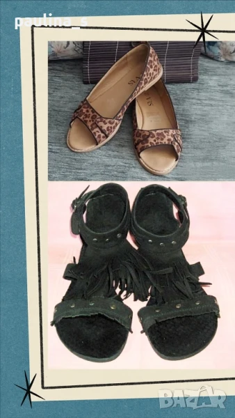 Два чифта / Маркови сандали "Roxy heart" естествен набук и "VRS" / N 38, снимка 1