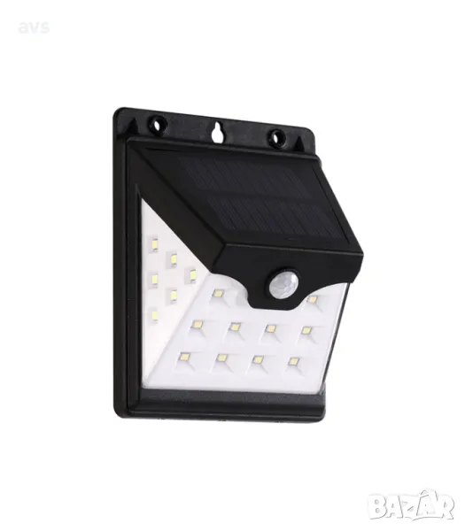 LED соларен прожектор SOLIGHT W PHOTO & PIR сензор 1W 6400K VITO черен, снимка 1