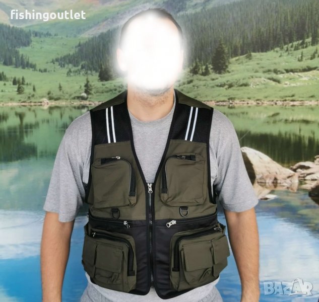 Рибарски спининг елек с 11 джоба и свалаяем гръб, снимка 1