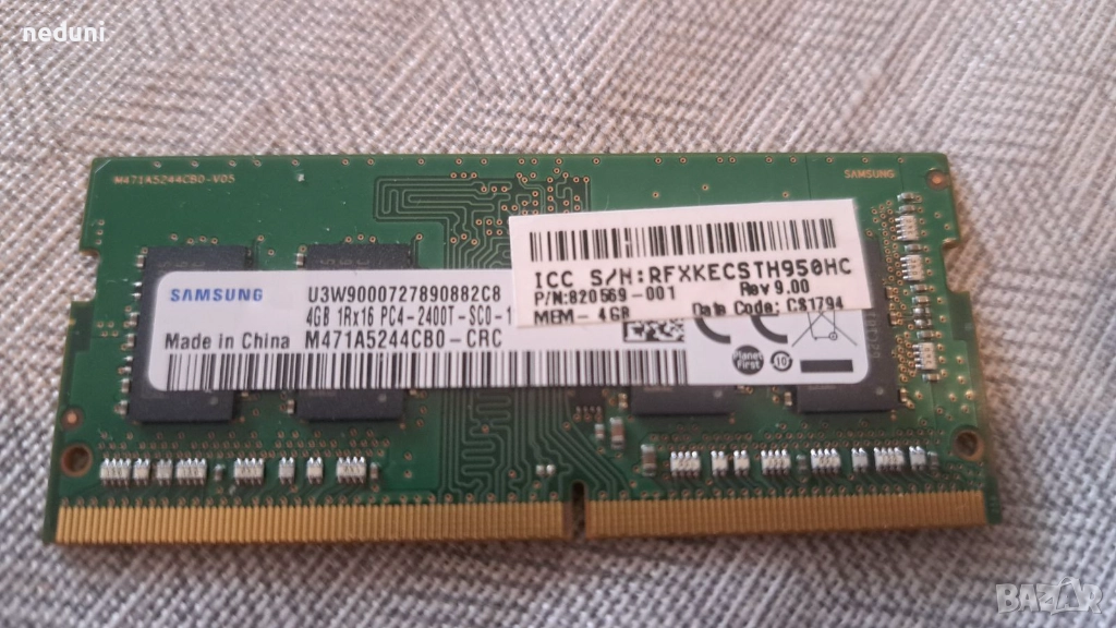 Лаптоп памет 4GB PC4-2400T SAMSUNG PC4-2400T-SC0-11, снимка 1