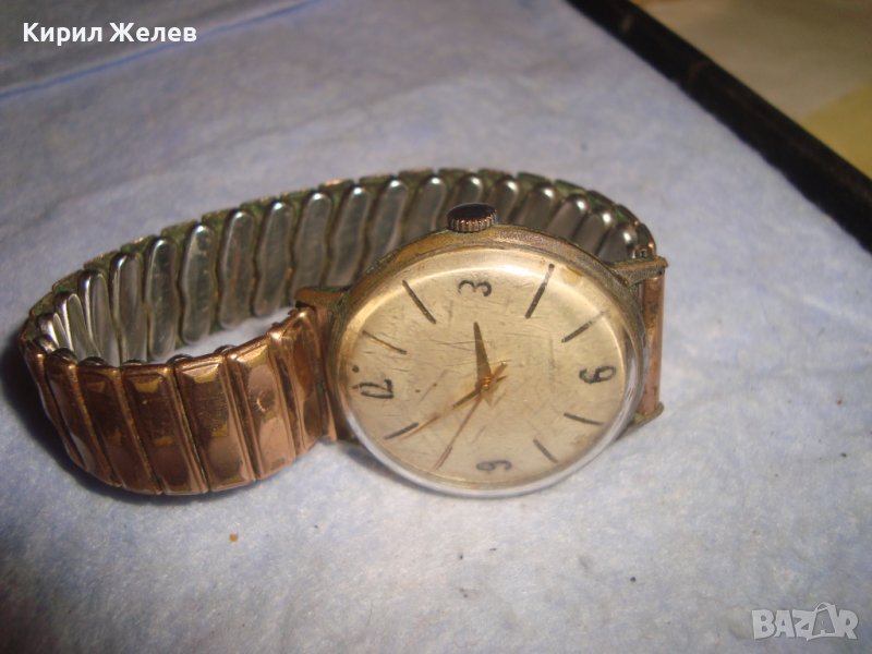 СТАР МЪЖКИ РЯДЪК НЕМСКИ или ШВЕЙЦАРСКИ РЕТРО ЧАСОВНИК ИНКАБЛОК с РАЗТЕГАЕМА ПОЗЛАТЕНА ВЕРИЖКА 28400, снимка 1