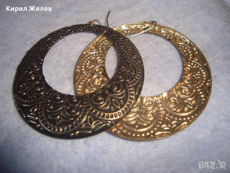 ЗЛАТИСТИ КРАСИВО ФЛОРАЛНО ОРНАМЕНТИРАНИ СТАРИ ОБЕЦИ 24755, снимка 1