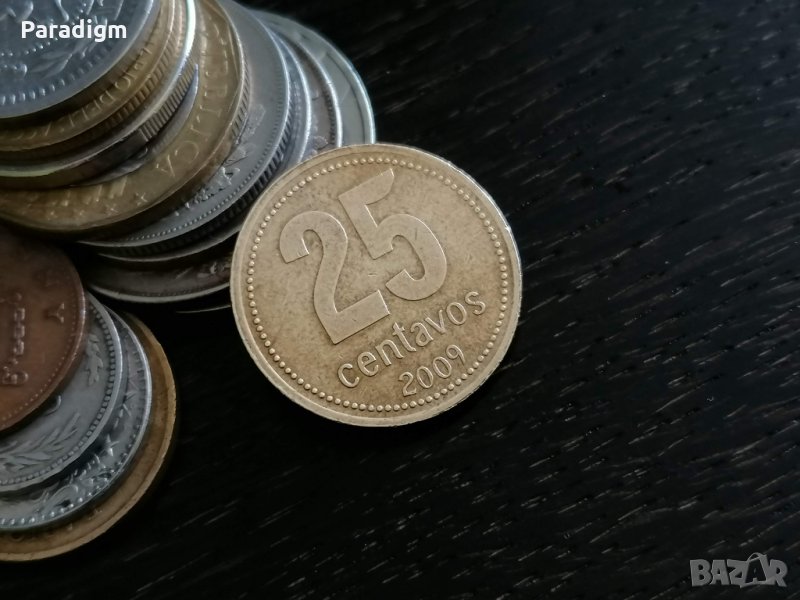 Монета - Аржентина - 25 центавос | 2009г., снимка 1