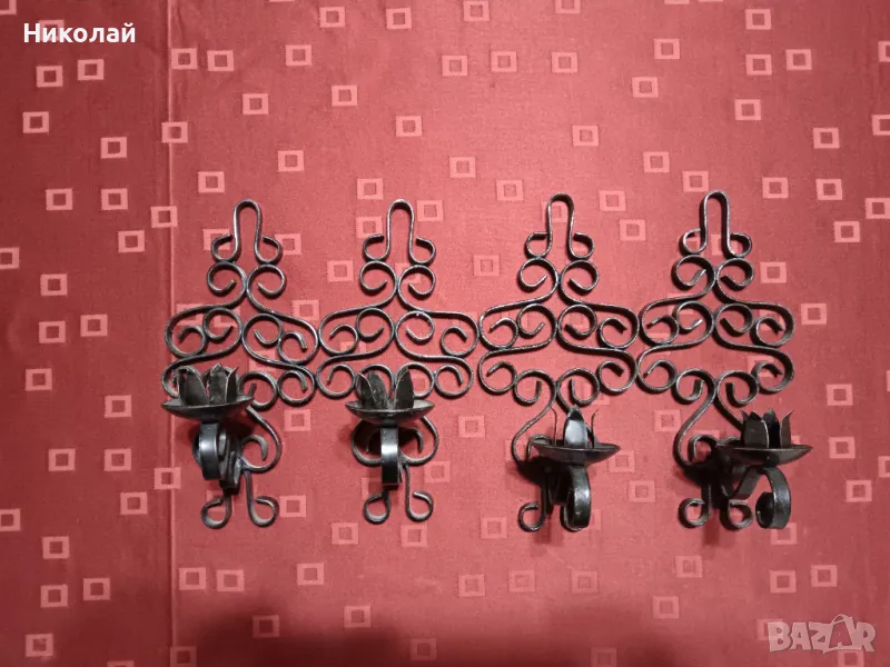 Железен свещник / ковано желязо, снимка 1