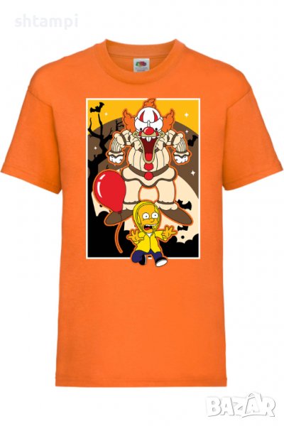 Детска тениска The Simpsons Krusty The Clown Pennywise 01,Halloween,Хелоуин,Празник,Забавление,, снимка 1