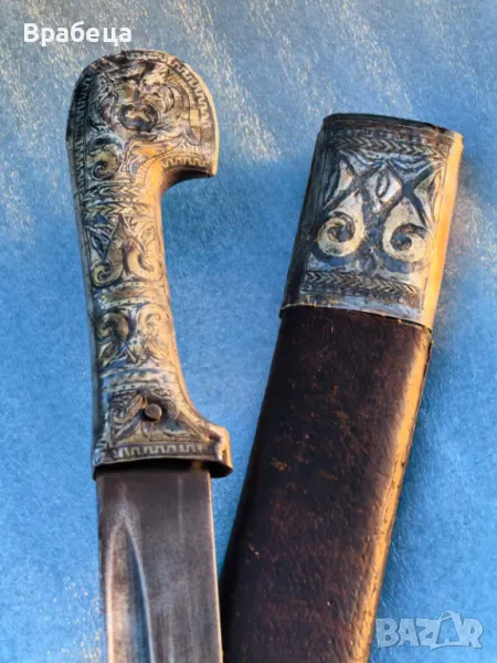 Сребърна кавказка шашка , снимка 1