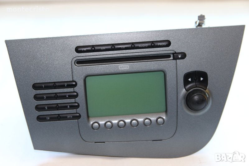 CD MP3 RADIO Seat Leon 1P (2005-2009г.) 1P1035186 / 1P1035186N87 / 1P1 035 186 N87 касетофон, снимка 1
