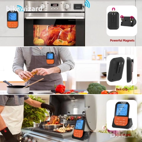 Термометър за грил безжичен с две сонди НОВ, снимка 2 - Барбекюта - 51440863