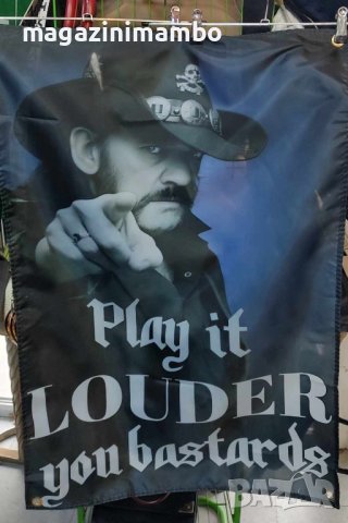 Lemmy- Play it LOUDER you Bastards flag, снимка 1 - Китари - 43075122