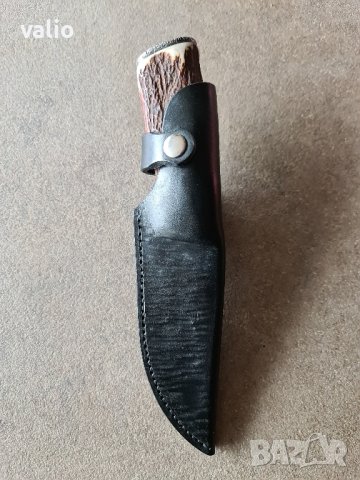 Нож дамаска стомана рог и сребро, снимка 2 - Ножове - 43639119