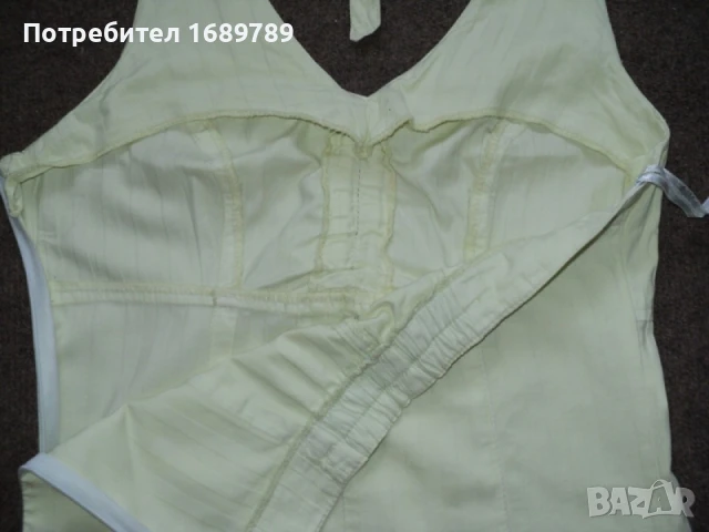 Дамска лятна рокля с връзка зад врата - размер S/М, снимка 2 - Рокли - 51238204