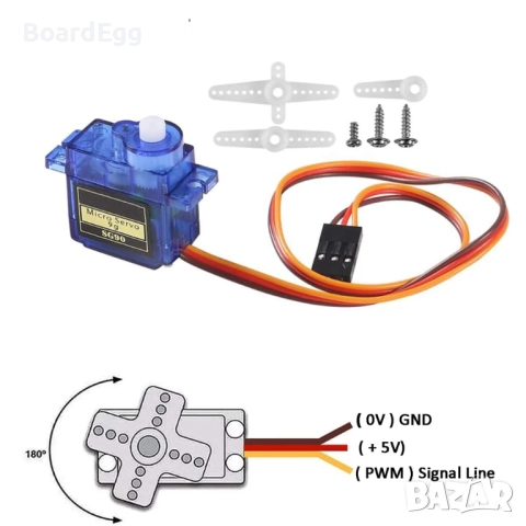 Сервомотор SG90 9G - 360 градуса