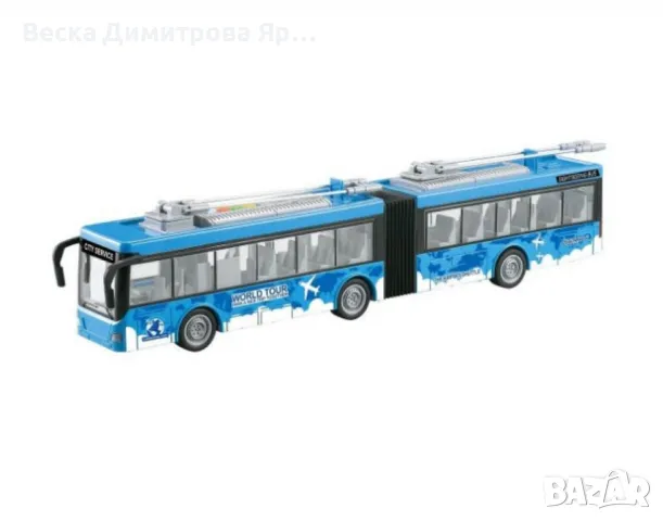 Фрикционен тролейбус с отварящи се врати, звуци и светлини