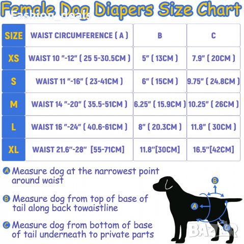 Нови хигиенни бикини за домашни любимци куче 3 броя пелени за многократна употреба, снимка 5 - За кучета - 37597787