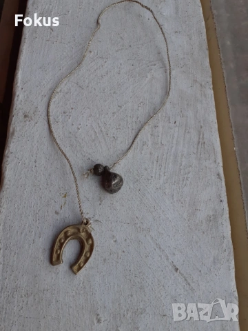 Миниатюрна бронзова подкова с тежест, снимка 3 - Антикварни и старинни предмети - 53388662