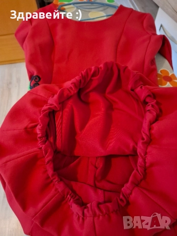 Официална червена рокля, снимка 4 - Рокли - 52185251