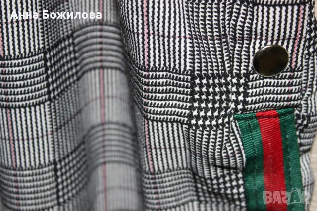 Дълга черно-бяла карирана рокля - сукман GIWEEN + ПОДАРЪК | Long checkered dress + A GIFT, снимка 4 - Рокли - 50443112